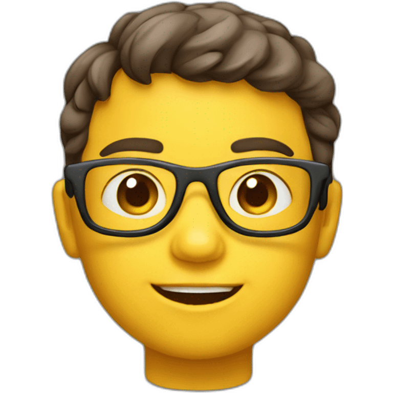 Niño con lentes emoji