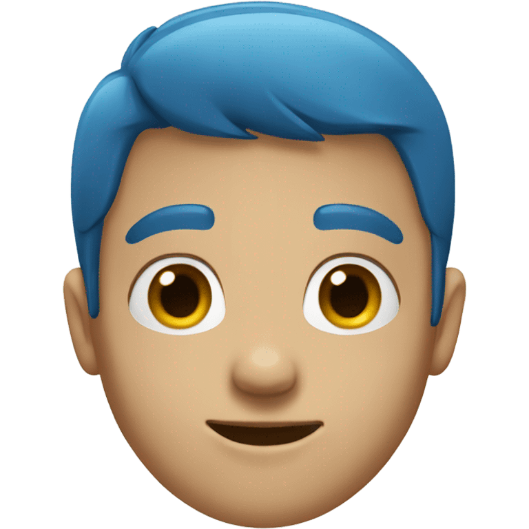 A boy with blue hair  emoji