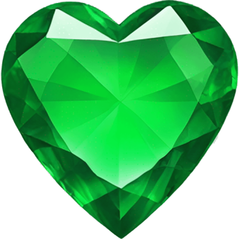 Green heart shaped gem emoji