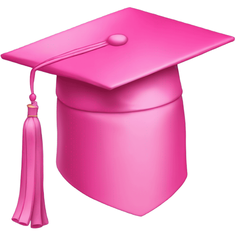 Pink graduation cap emoji