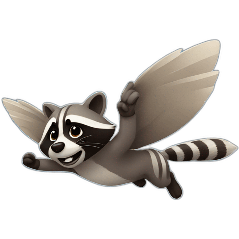 Flying Raccoon  emoji