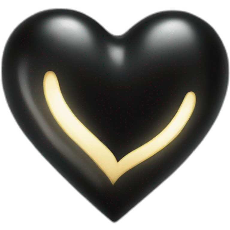 Shiny Black Heart emoji