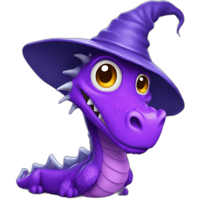 purple dragon with a wizard hat emoji