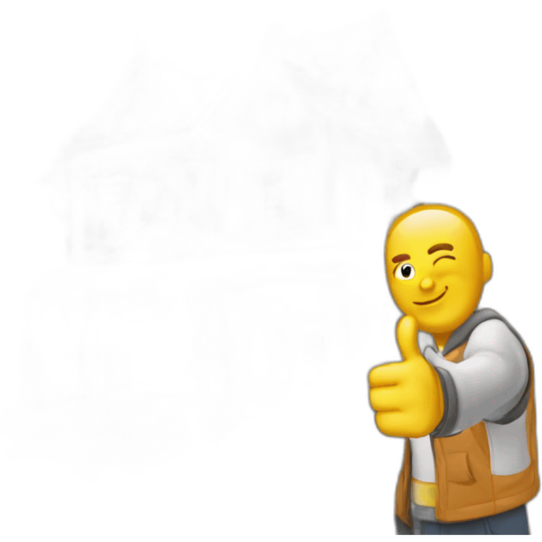 thumbs-up-house emoji