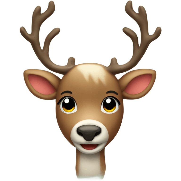 cute christmas reindeer emoji