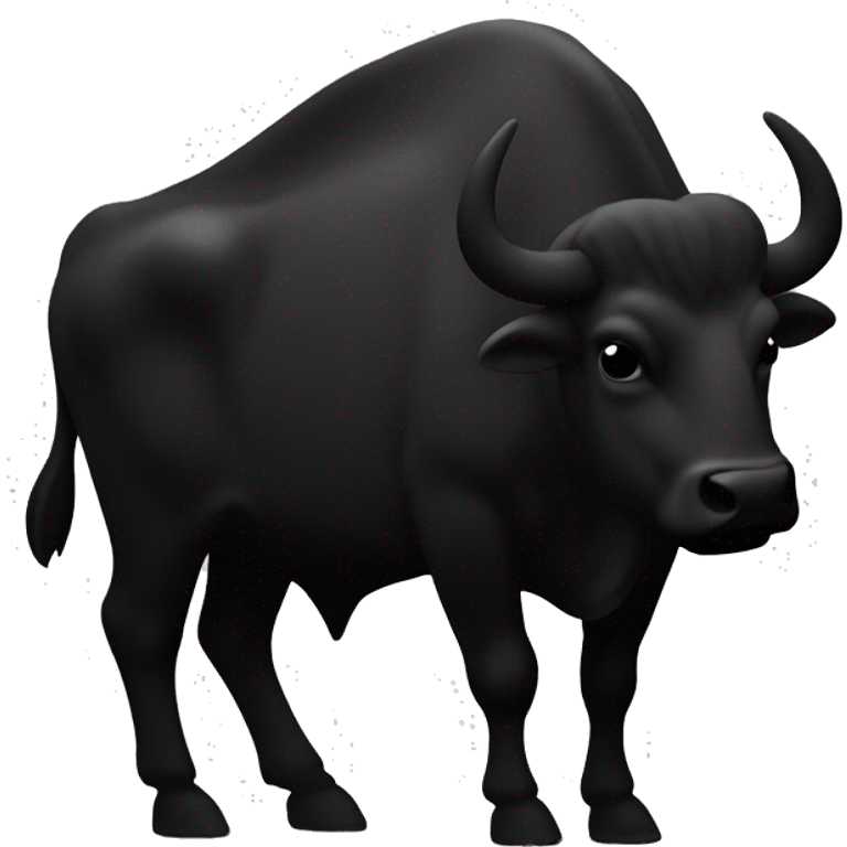 La silhouette du symbole du taureau espagnol en noir  emoji