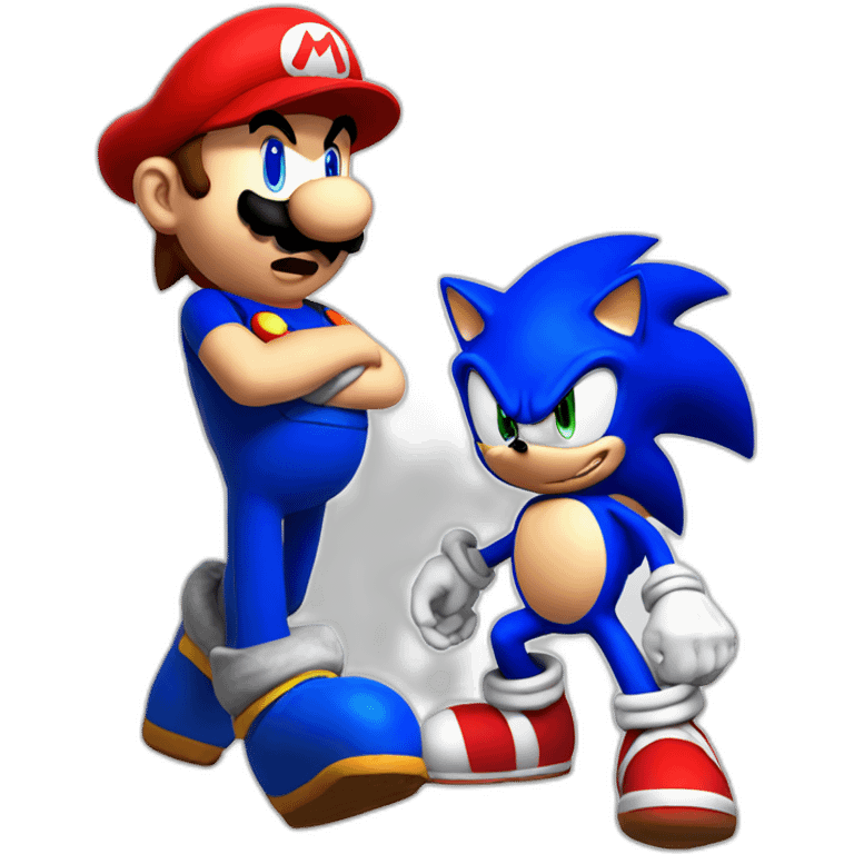 Sonic vs mario emoji