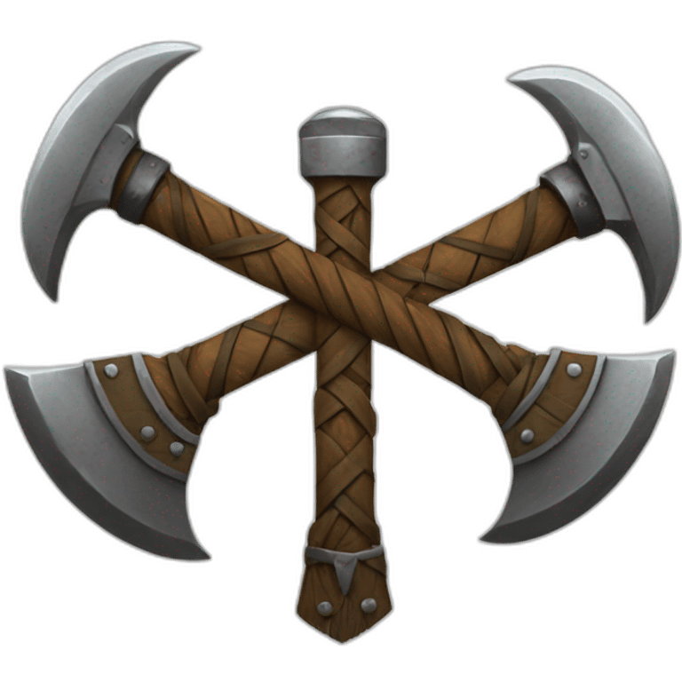 Crossed axes viking  emoji