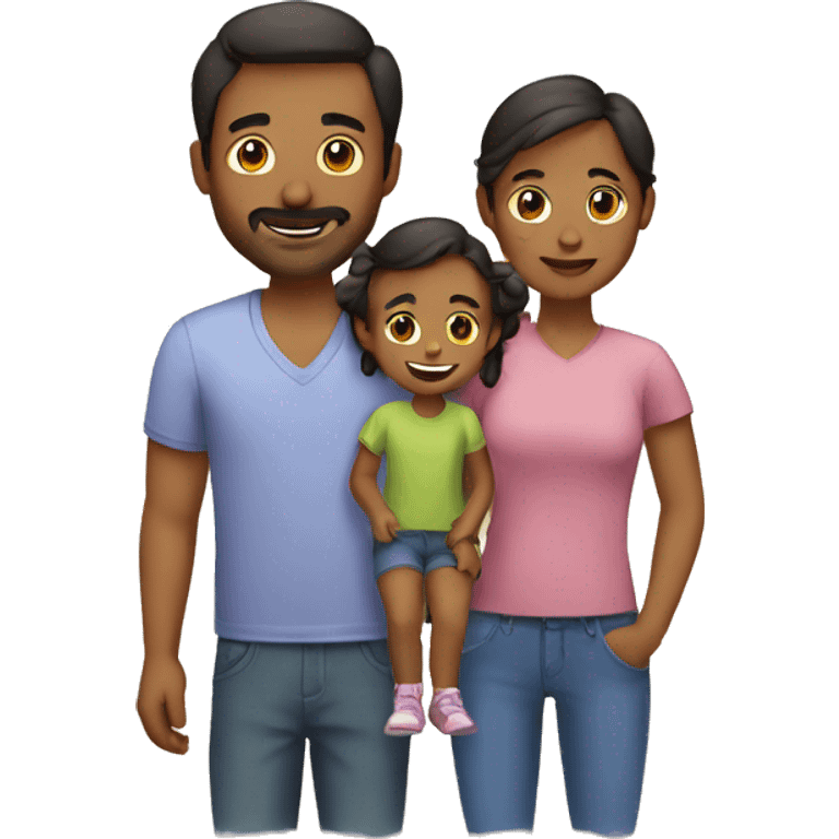 family two men plus daughter emoji