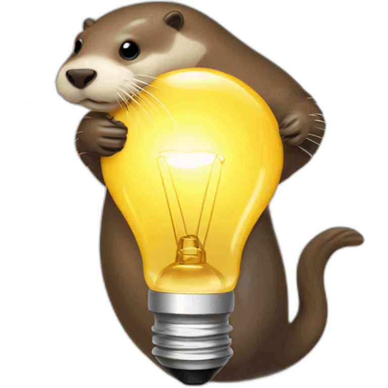 otter and lightbulb emoji