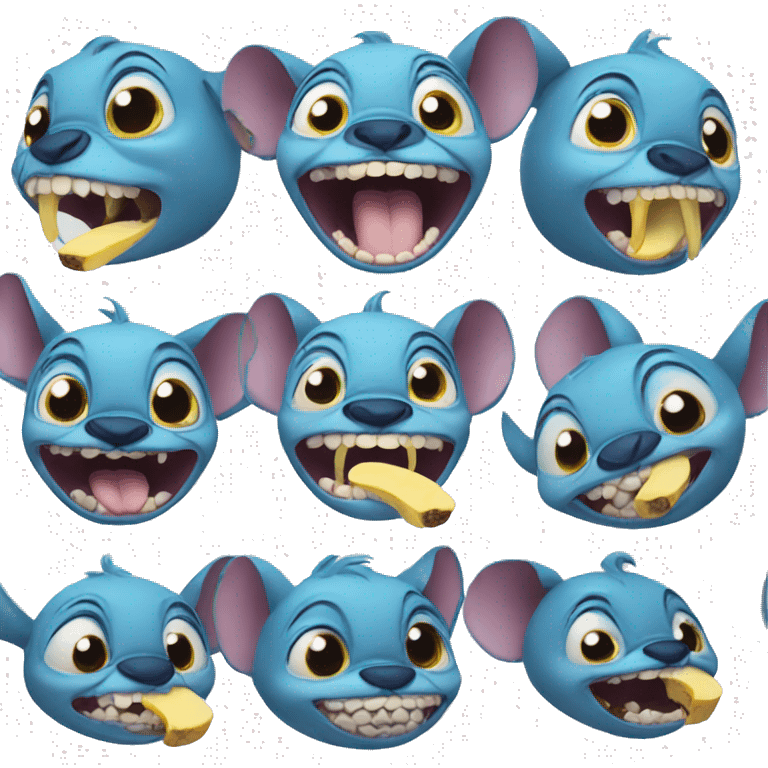 Stitch eat banana emoji