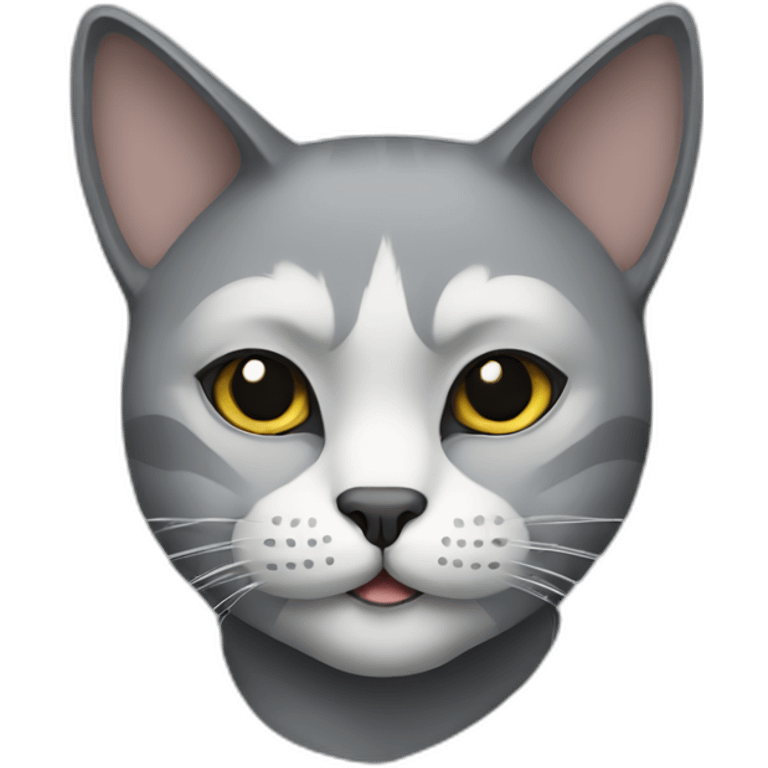 Grey masked cat emoji