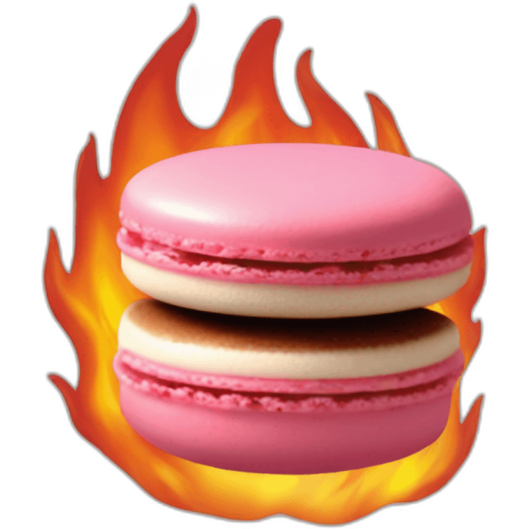 macaron on fire emoji