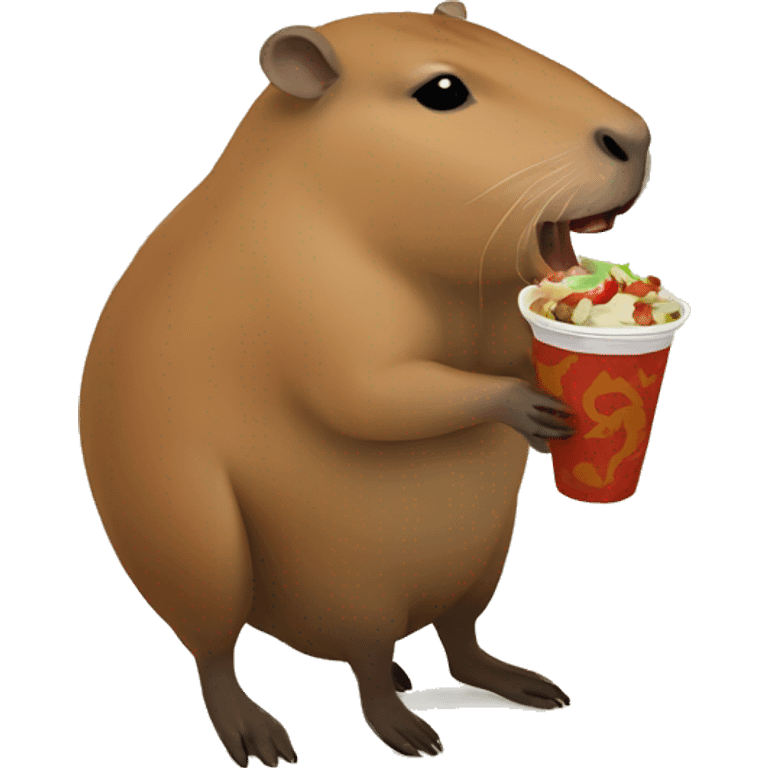 capybara eating chipotle emoji