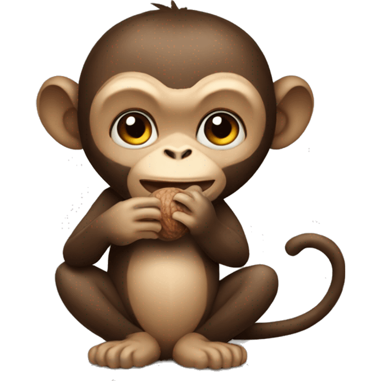 monkey holding a nut emoji