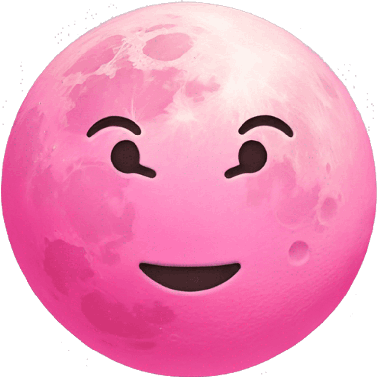 pink moon with music notes emoji