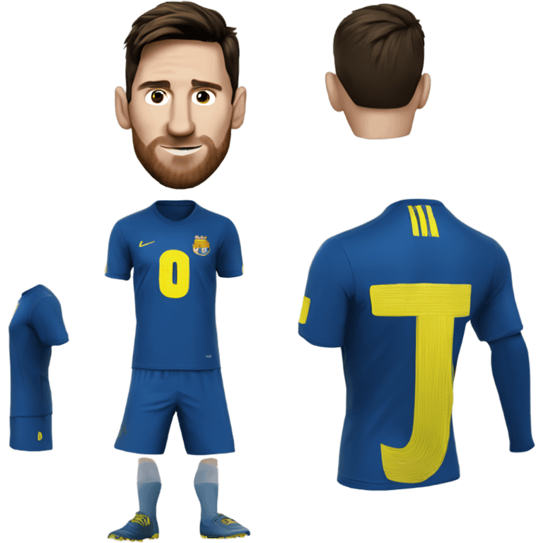 messi con remera de boca emoji