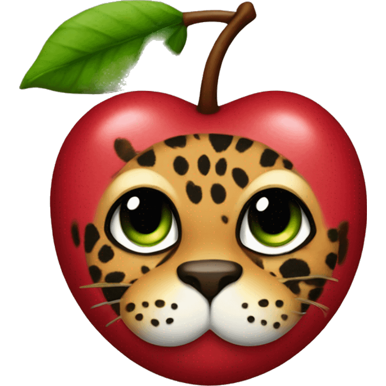 cherry with leopard print on it emoji