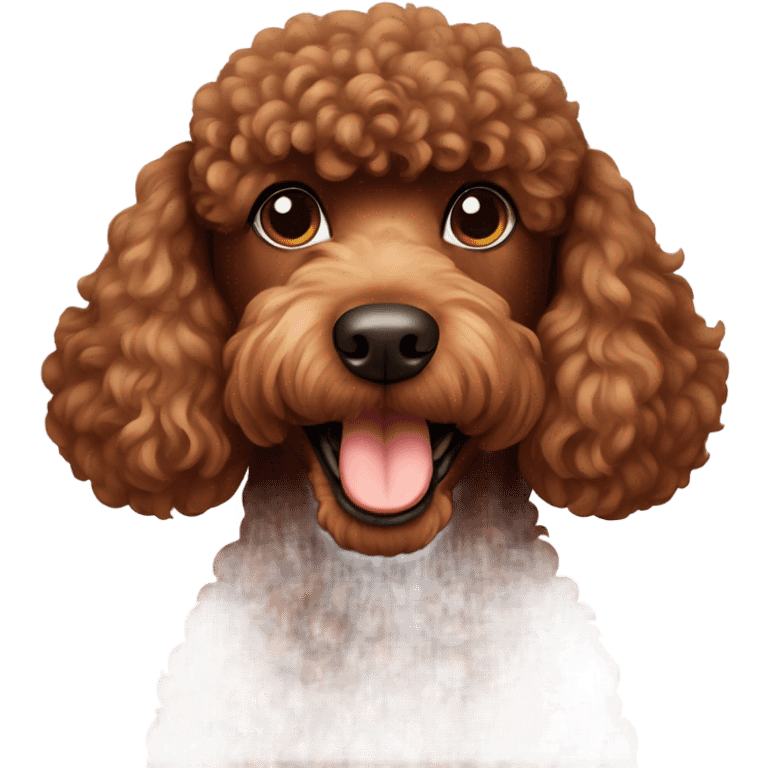 Brown poodle  emoji