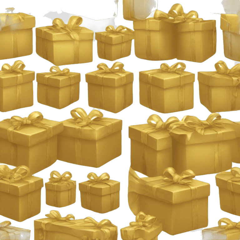 Golden Gift Box. emoji