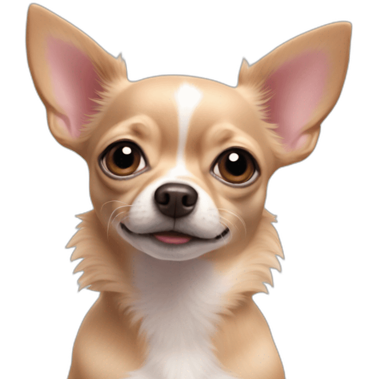 pink chihuahua face close up zoomed in emoji