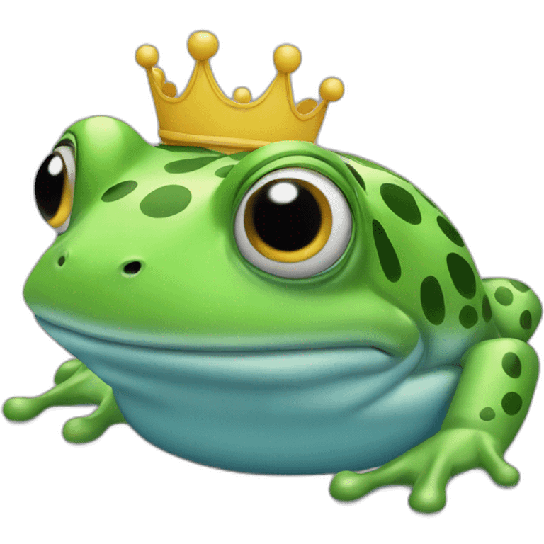 Queen frog swimming in swimming pool emoji