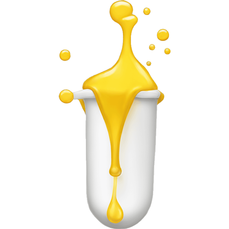 Yellow liquid coming out of a tube emoji