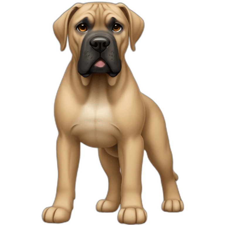 dog Cane Corso color fawn full body emoji