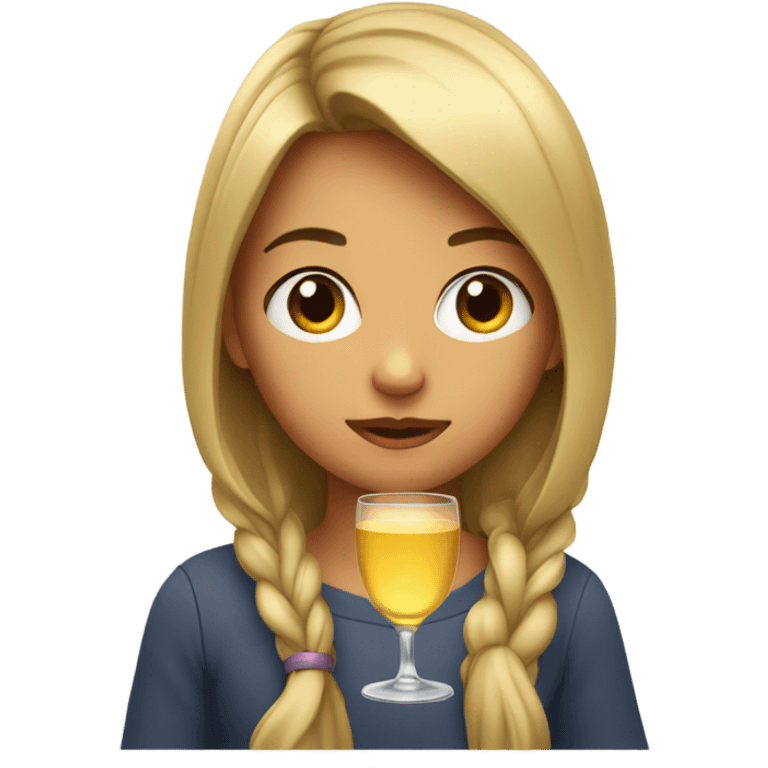 Girl drinking  emoji