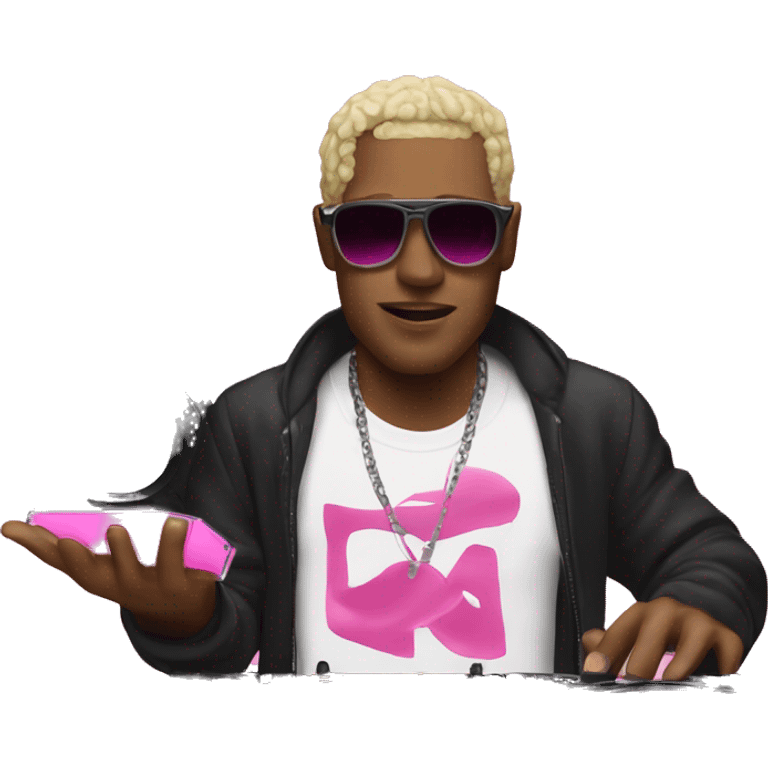 DJ ARTY with pink ca emoji