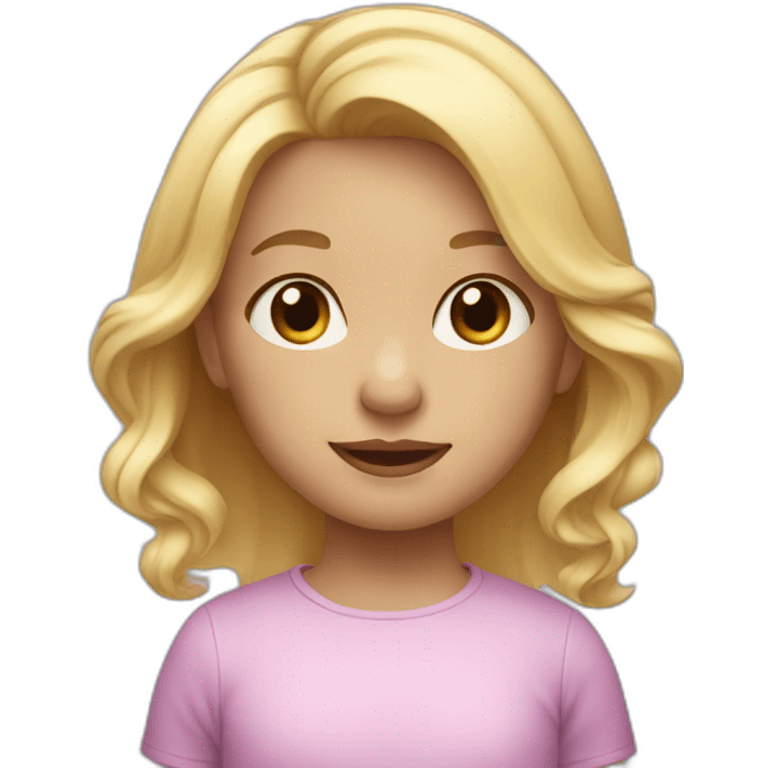 little girl with blonde hair emoji