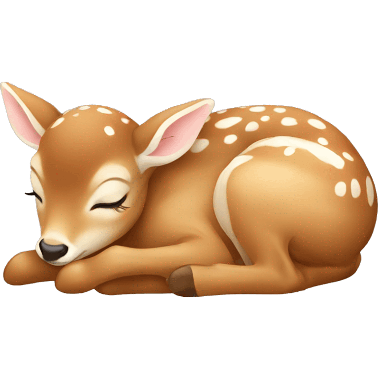 baby Deer sleeping emoji