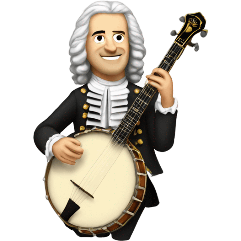 Bach standing baroque banjo emoji