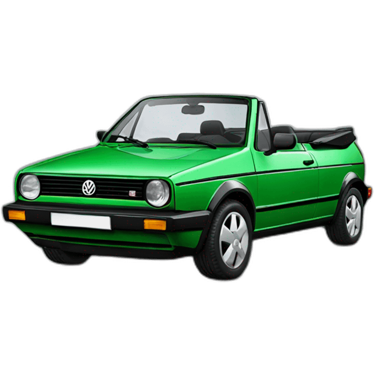 volkswagen golf 3 cabrio green emoji