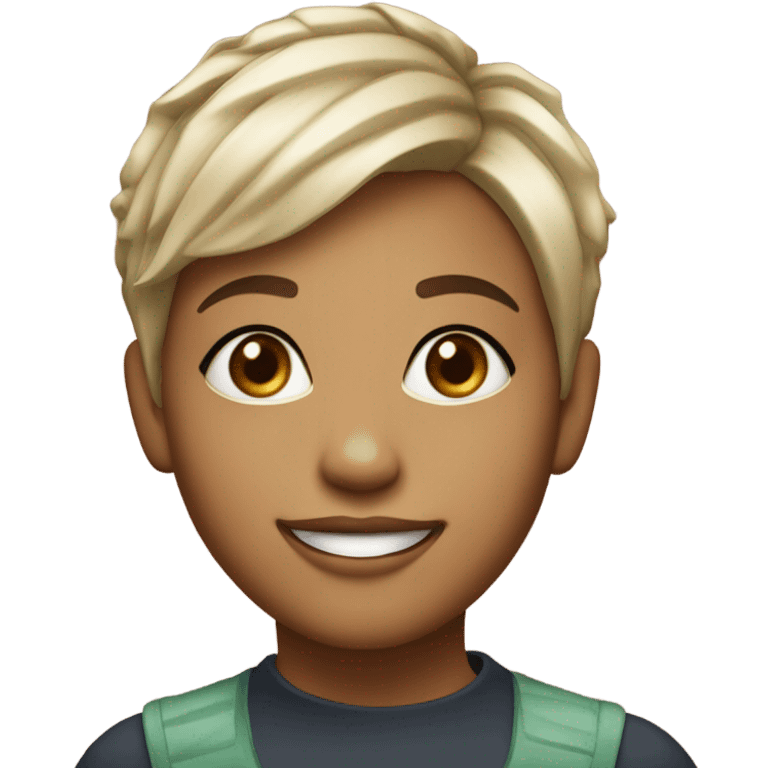 Pretty girl pixie cut emoji