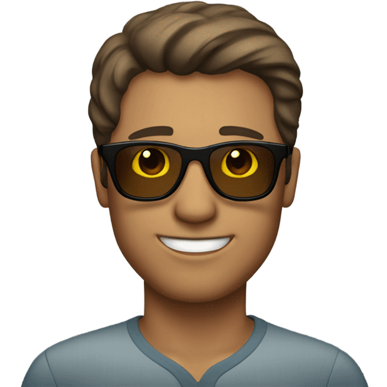 Brown haired man with sunglasses  emoji