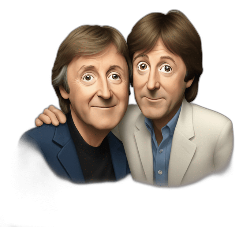 john lenon huging paul mccartney emoji