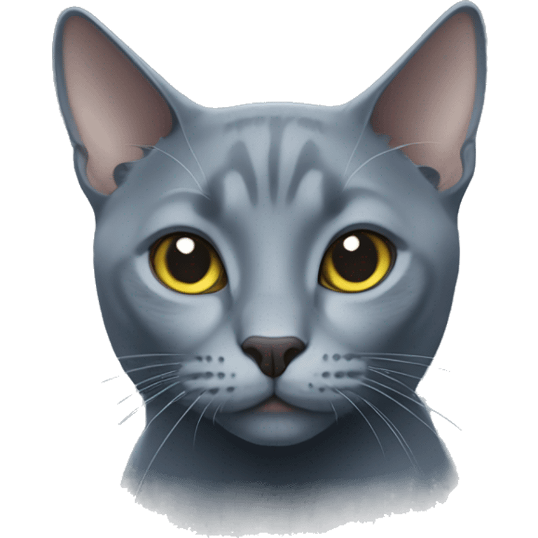 Russian blue cat  emoji