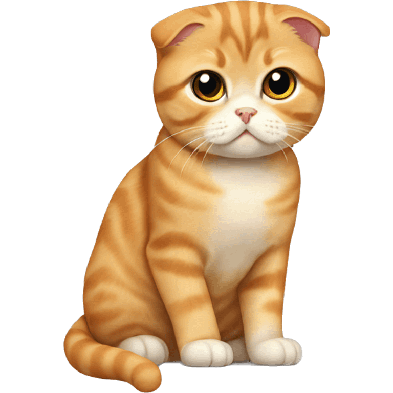 Ginger Scottish fold cat  emoji