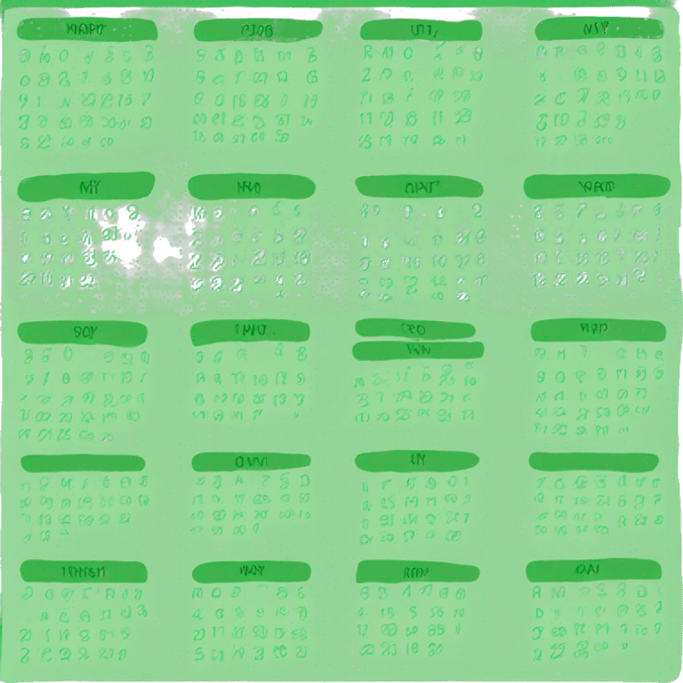 Light green calendar  emoji