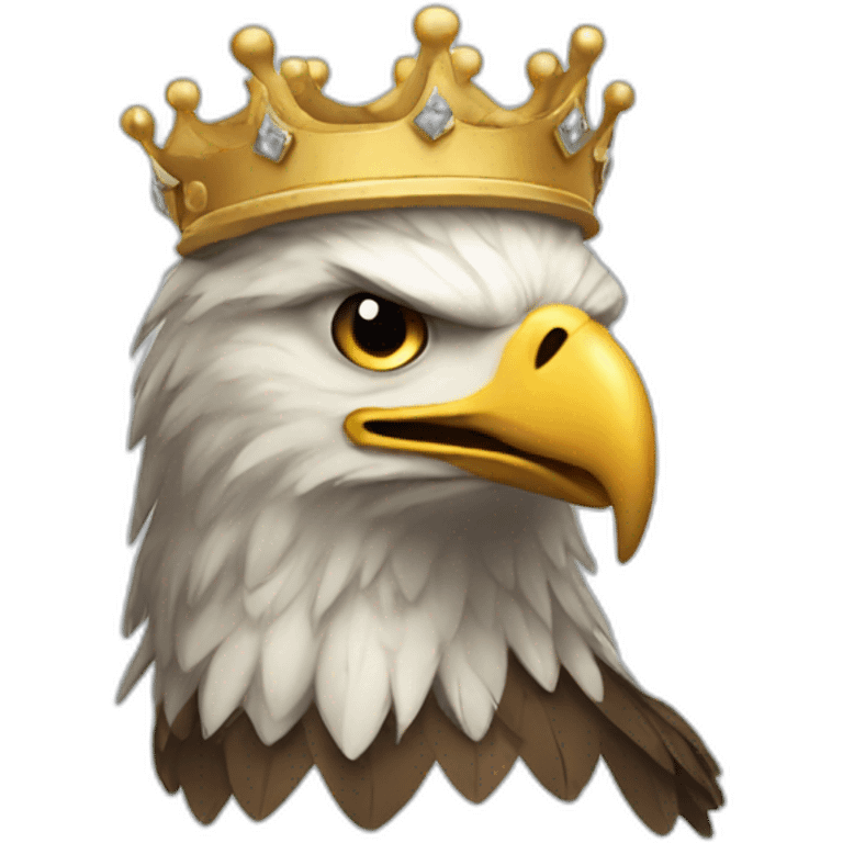 Eagle with crown emoji