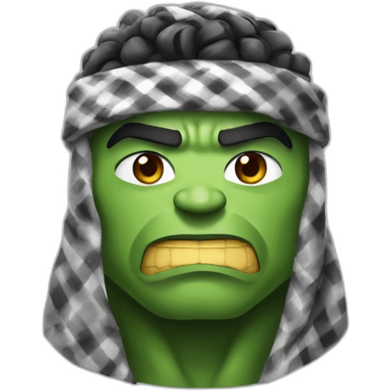 hulk wearing keffiyeh emoji