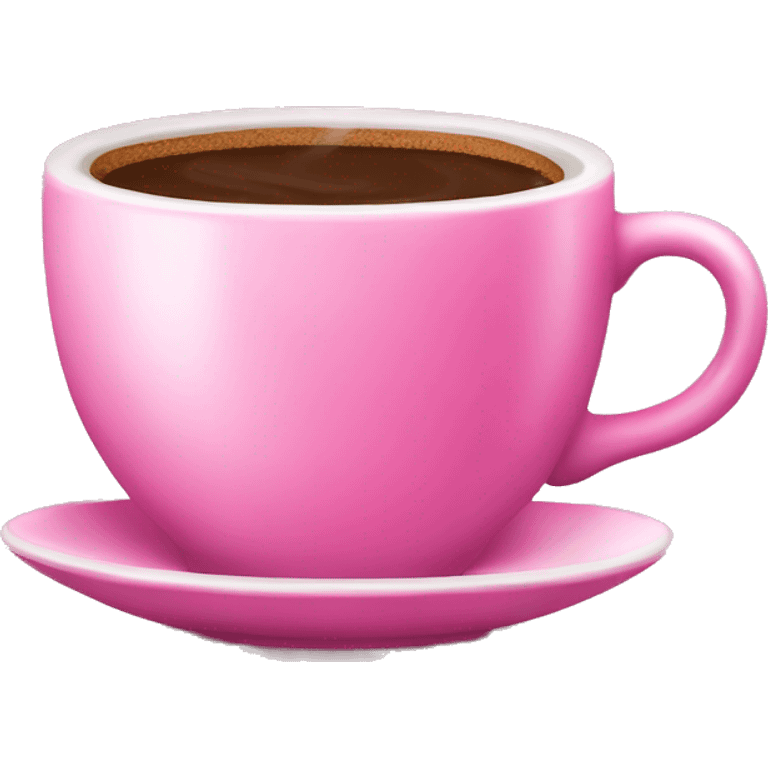 Pink coffee emoji