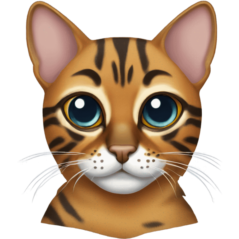 Bengal cat with eye-patch emoji