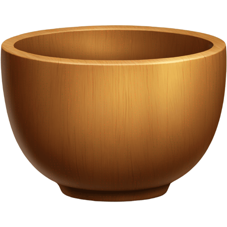 Round wooden bowl emoji