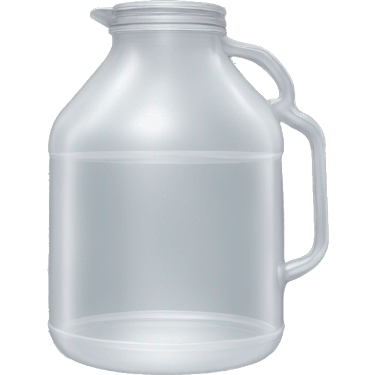 transparent plastic jug with lid emoji