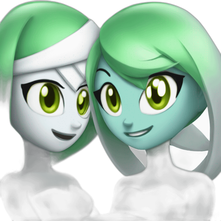 Gardevoir with Gardussy exposed emoji