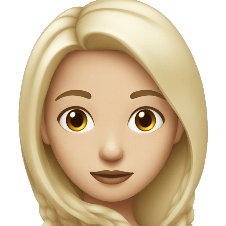 Winter blonde girl with haze eyes emoji