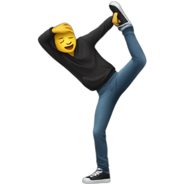 Guy doing a dab emoji