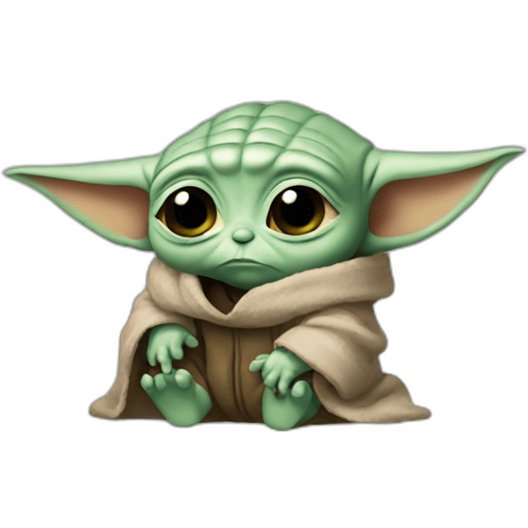 sad baby yoda emoji